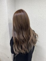 アジールヘア 所沢プロペ通り店(agir hair) グレージュグラデーション小顔ワンレンロングケアブリーチ所沢
