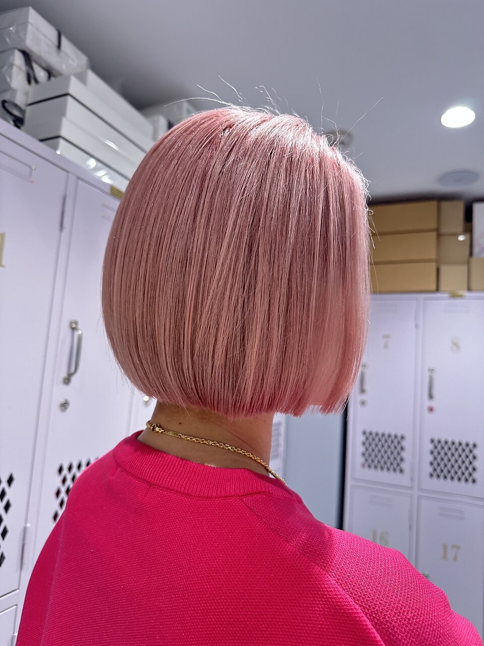 ハイトーンカラー/ピンクベージュ/ショートボブ：L244217075｜ヴァイス