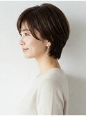 40代/50代/60代ひし形小顔ショートボブ絶壁解消白髪ぼかし△26