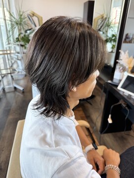 スタイル 皆実店(STYLE) メンズ/ウルフ/ハイライト/グレージュ