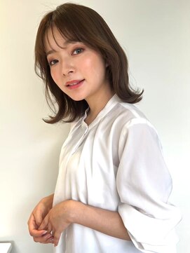 カバーヘア イヴ 戸頭店(COVER HAIR EVE) 外ハネカール大人可愛いくびれミディアムp1戸頭20代30代40代