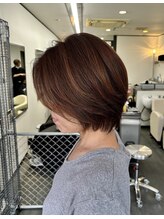 ミミトモリト 20代30代40代50代丸みくびれショートカット京都伏見小顔白髪