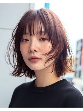 表参道駅/レイヤーカット/ボブ/ダブルカラー/髪質改善/縮毛矯正