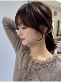 三鷹レイヤーカット韓国ダブルカラー顔周り前髪カットボブ