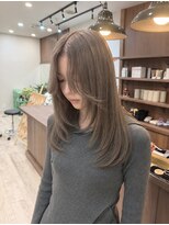 ニュースエン(newseN:) 顔周りレイヤー/ミルクブラウン/ケアカラー/髪質改善/新潟/万代