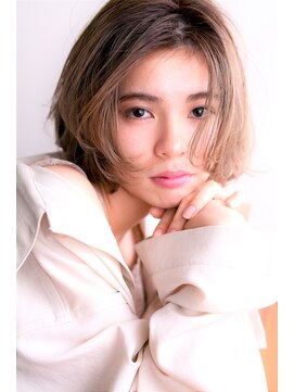 ガレージ バイ グリーン 原宿 表参道(Garage by green) 【loki】ショートボブ×3Dカラー