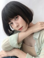 サロン(Salon)&nbsp;小顔に見えるナチュラルボブ　艶カラー/Salon銀座　菅野
