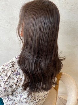 アースコアフュールボーテ 新潟中野山店 (EARTH coiffure beaute) モカグレージュケアブリーチくびれミディ