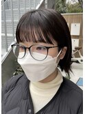 耳掛けボブ☆ぱつっとワイドバング