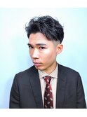 刈り上げセンターパートフェザーパーマサーフカールu