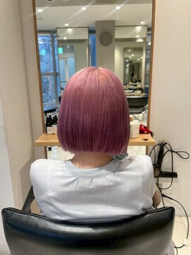 ガリカ 横浜(Gallica) ハイトーンピンクカラー×ボブ