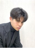 ムードマッシュルーズパーマシースルーマッシュセンターパート