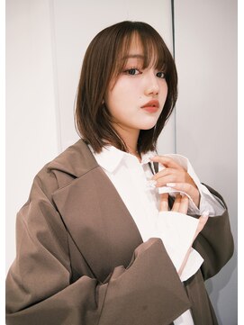 レイヤーボブ/オリーブブラウン