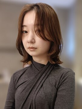 アトロ(Atoro) 梅田/レイヤー/ボブ/暗めカラー/グレージュ/ニュアンスカラー