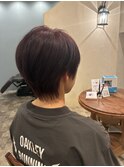大人ショート×ピンクカラー