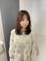 ソワンドゥブレスシエン 堀江店(soin de brace CIEN) ミディアムレイヤー×ヘーゼルブラウン