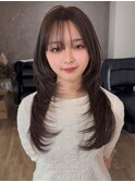 大分韓国かき上げレイヤーカット大人レイヤー顔まわりレイヤー