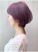 ラベンダーショート_Aラインボブマロンベージュ_ba319861