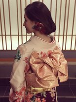 卒業式ヘアメイク　着物