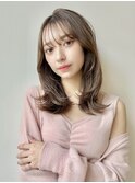顔まりにレイヤーを仕込んだミディアムレイヤー