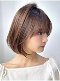 30代40代大人女性/前髪ありショートボブ/ショートヘア/髪質改善