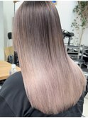 グレーベージュ_レイヤーロング_ケラチントリートメント髪質改善