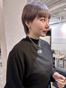 フォト 新宿(foto) マッシュショート　襟足長め　ラベンダーグレージュ　【HINA】