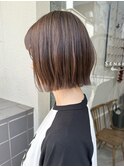 ボブ/切りっぱなしボブ/外はね/ストレートボブ