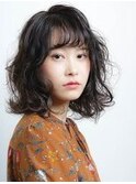 大人カジュアルウェーブ デジタルパーマ　ロブ　ふわミディ