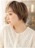 ハイライトカラーオン眉小顔こなれショートh3北浦和20代30代40代
