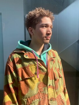 アース 高円寺店(HAIR & MAKE EARTH) ミルクティーカラー×スパイキーショート｛@02st96｝