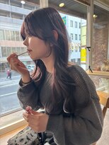 ムージー(moug)&nbsp;ラベンダーカラー×顔周りカット/暗髪/韓国/広島/袋町