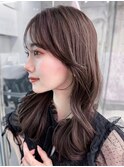 黒髪ボブルフネビージュ小顔ワンレン顔まわり韓国レイヤーカット