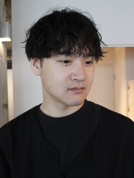 トッド(tod) メンズカット ラウンドマッシュ メンズパーマ メッシュキャップ