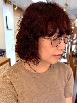 エスポワール(Espoir) ボブ×パーマ×レッドカラー