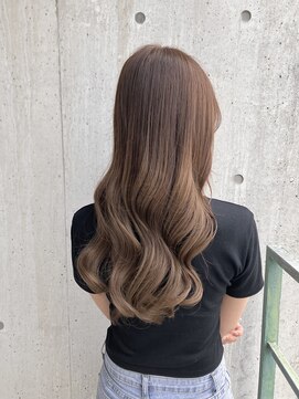 顔周りカット/韓国レイヤー/前髪パーマ/美髪/エアリーロング