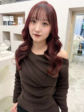 アロ 大阪梅田(alo) 【momoa】深みワインレッド《ブリーチ/大阪梅田》