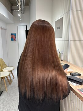 ペレ 原宿(PELE) ダークパープルナチュラルショート夏のヘアアレンジ原宿