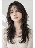 韓国ブリーチレイヤーカット_調布前髪カットハッシュカット