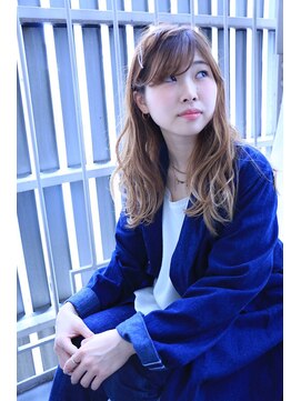 ヘアサロンエムフィス 池袋東口(HAIR SALON M Fe's) 【M／SEXY】アッシュベージュ抜け感セミロング