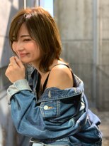 ハバナ 新宿(HAVANA)&nbsp;20代30代大人かわいい/ひし形ミディアムレイヤー/ダークアッシュ