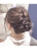 結婚式用♪編み込みヘアアレンジ