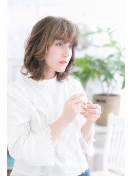 ミック ヘアアンドビューティー 大山店(miq  Hair&Beauty) ハーフ顔作る★くせ毛風カール×3Dカラーb