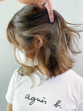 アイティー バイ アルバム 中野店(IT by ALBUM) インナーベージュ_オリーブカラーハイライトカラー_ba306021