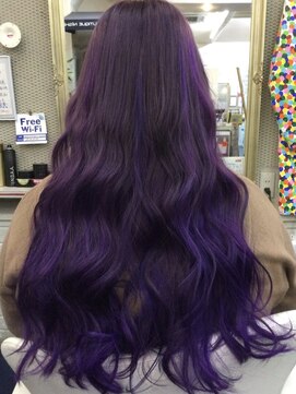 ヘアーブティック にし　NISHI パープルバレイヤージュ
