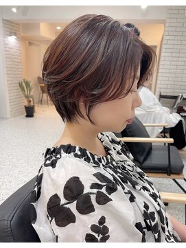 メモリーズ 銀座(Memories) ショートボブ/マロンベージュ/Aライン/かきあげ/前髪［銀座駅］