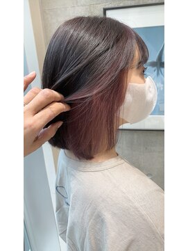 オブ ヘアー 自由が丘 ウエスト(Of HAIR WEST) ピンクのインナーカラー☆