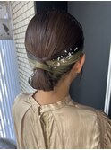 タイトヘア　アップスタイル　お呼ばれヘア