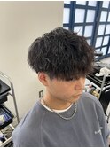 波巻きマッシュ ウェーブヘア