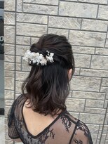 フィオーレ ヘアデザイン(FIORE hair design)&nbsp;ミディアム ハーフアップ